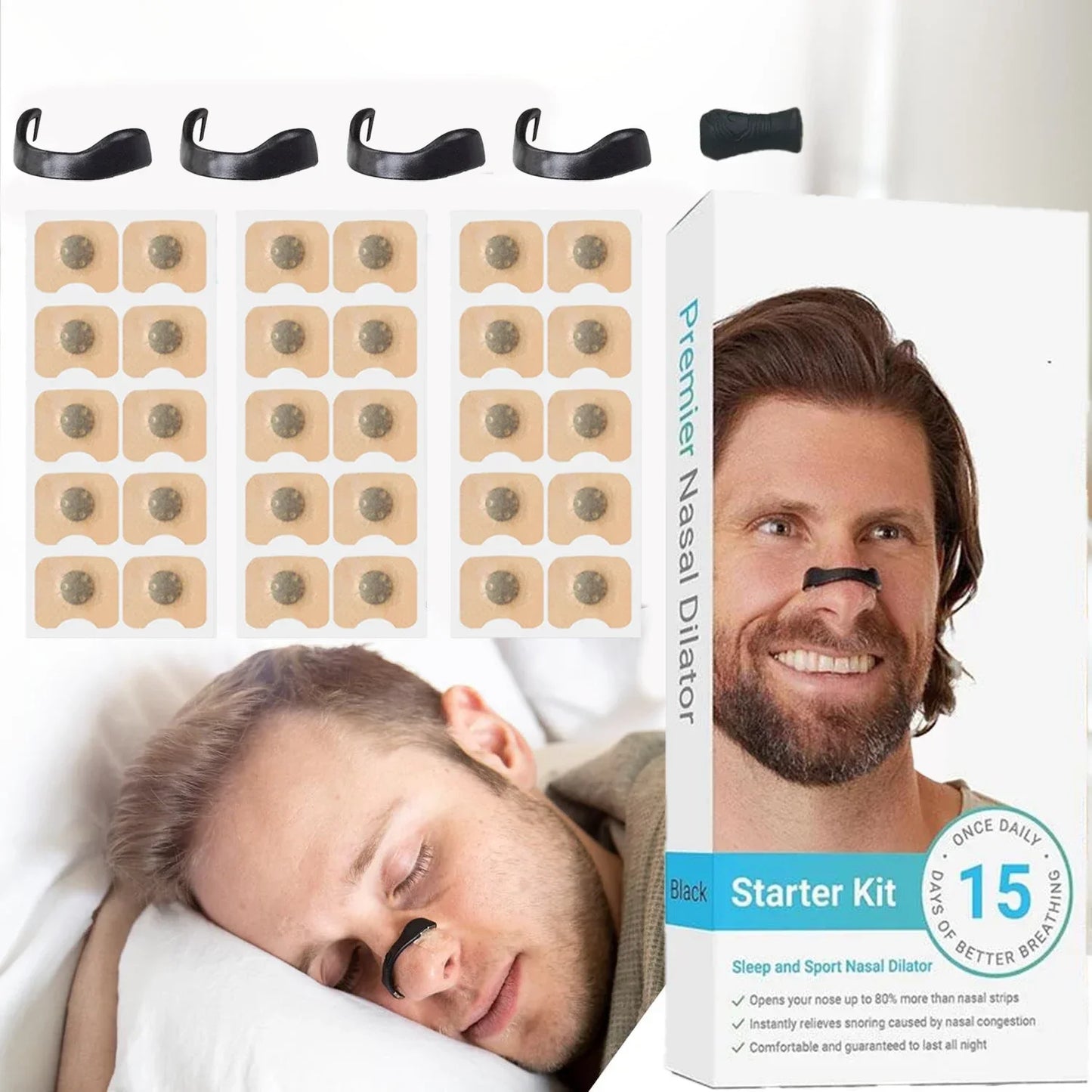 MAGNIBREATHE Magnetic Nasal Strips Kit 30 MAGNETS