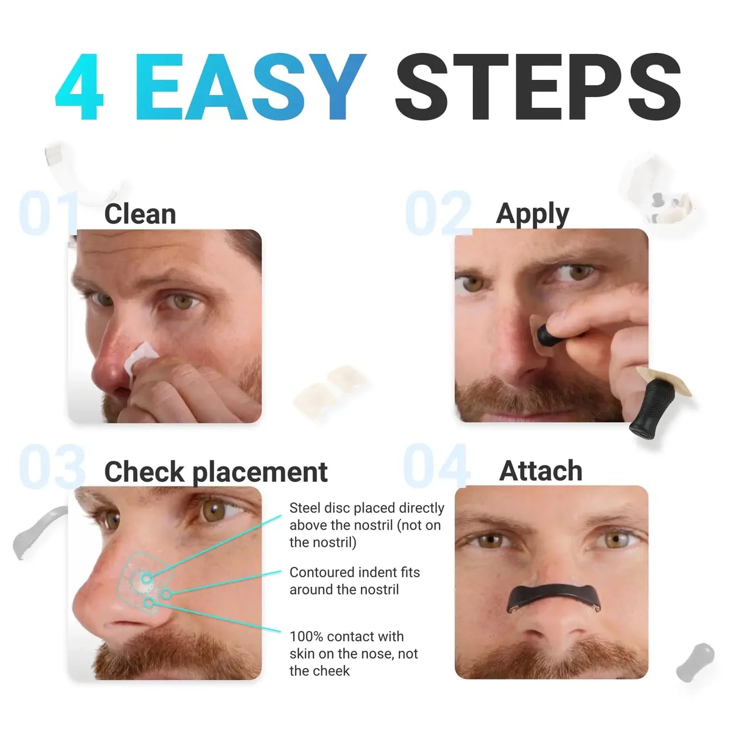 MAGNIBREATHE Magnetic Nasal Strips Kit 30 MAGNETS